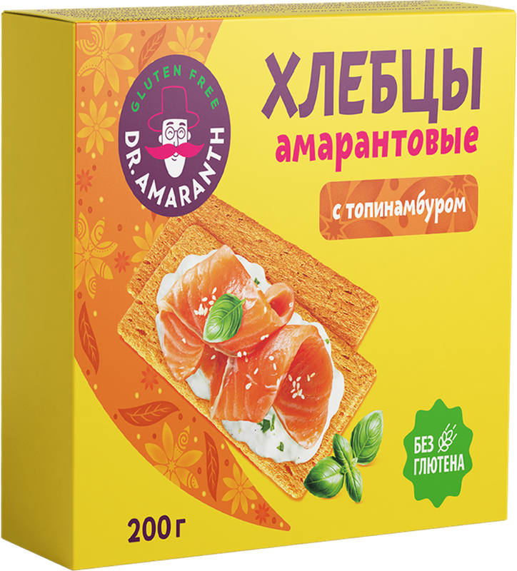 Хлебцы "Dr.AMARANTH" амарантовые с топинамбуром