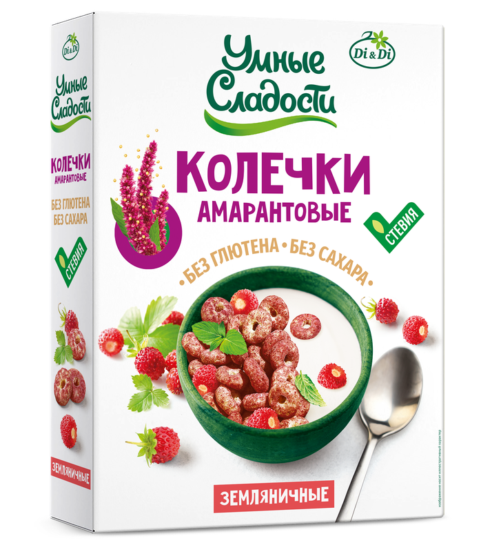 Колечки "Умные сладости" амарантовые "Земляничные" 
